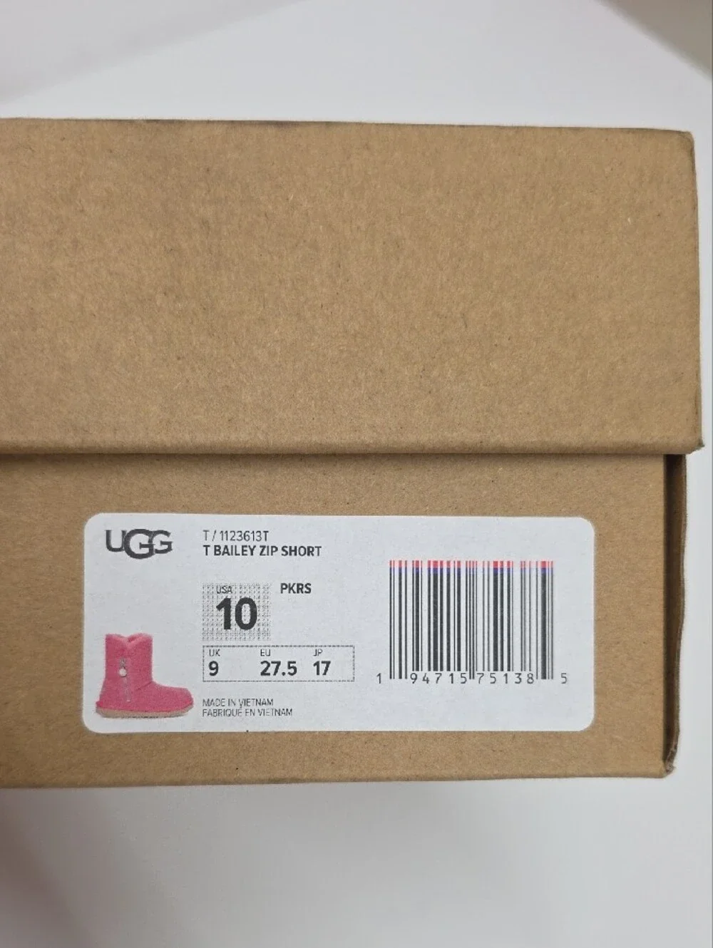 NWOT UGG Kids Pink Suede Shearling Zip-Accent Boots Size 10